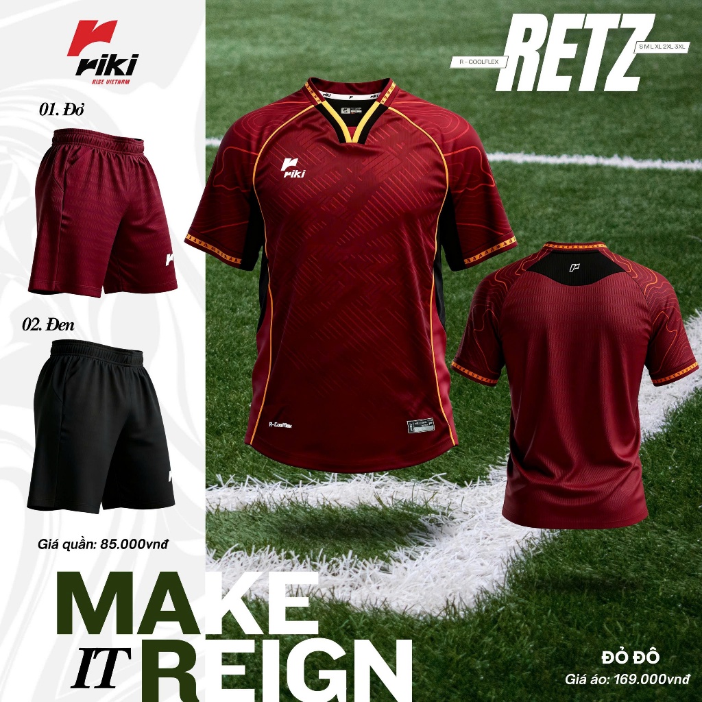 BST Áo Bóng Đá Riki RETZ Thun Mè R-Coolflex Thoáng Khí Thể Thao Đương Đại_thumbnail_3