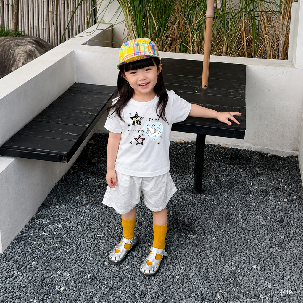 Áo thun bé trai bé gái form rộng happy puppy Hàn Quốc Kado 4419_thumbnail_2