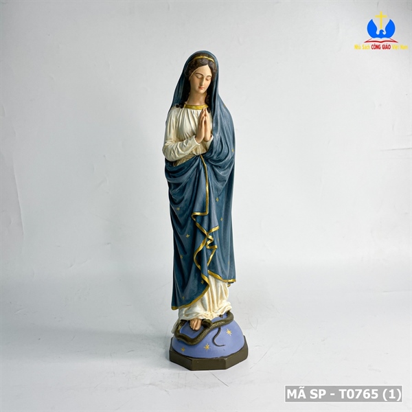 Tượng Đức Mẹ vô nhiễm 25cm vẽ tay
