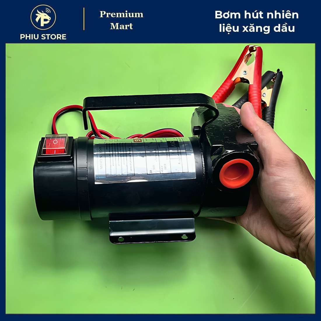 Bơm hút nhiên liệu, bơm xăng dầu mini, bơm dầu 24V, bơm hút xăng dầu mini, tự hút, 12V và 24V, PHIU STORE_thumbnail_2