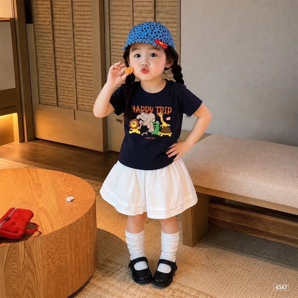 Áo thun bé trai bé gái form rộng Happy Trip Kado 4347_thumbnail_4