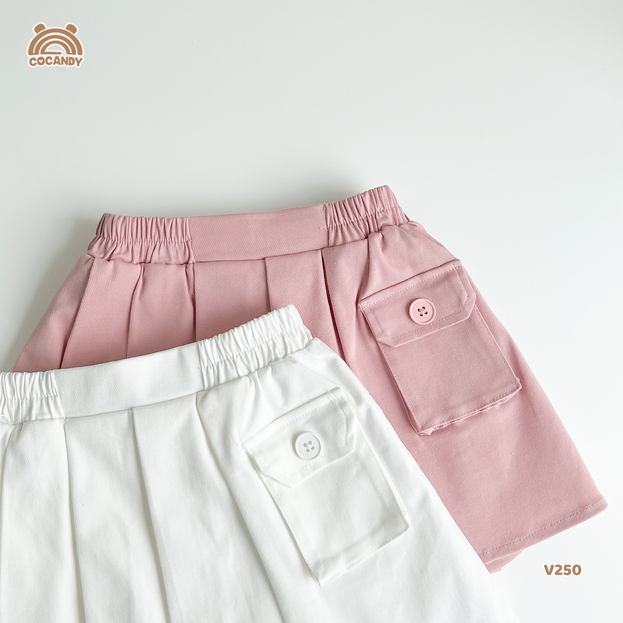 Chân váy cộc kaki HỒNG phối túi cúc_thumbnail_6