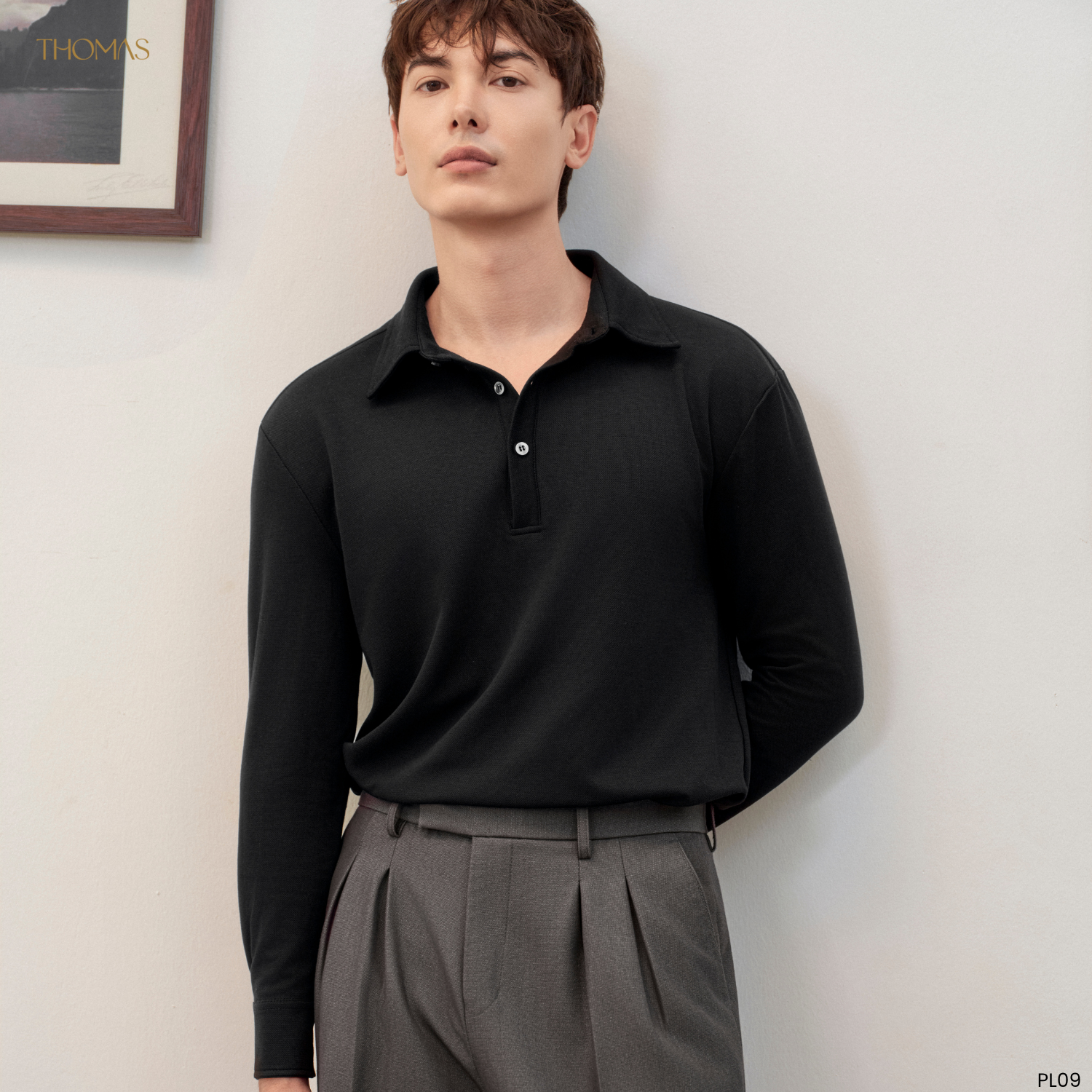 Áo Polo Dài Tay Gavin Vải Pique Form Regular_thumbnail_3