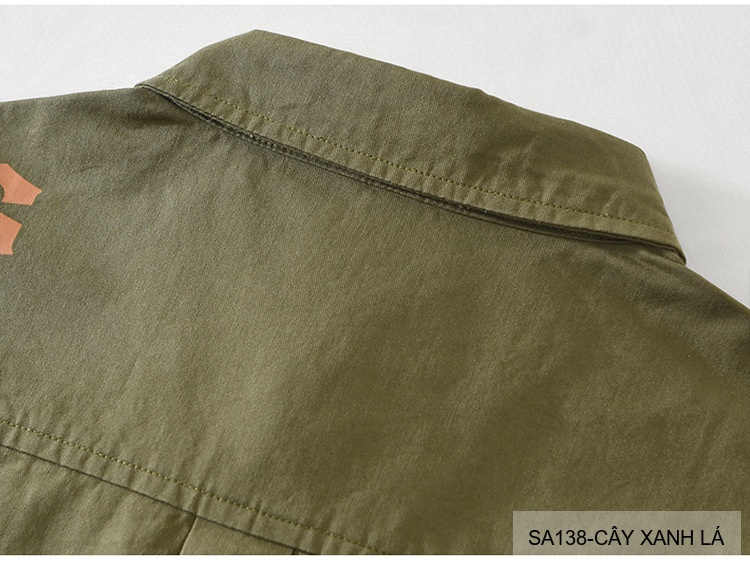 SA138 - Áo sơ mi nam dài tay in họa tiết thời trang, chất cotton 100%, form rộng nhẹ nhàng, màu trắng và xanh lá_thumbnail_11