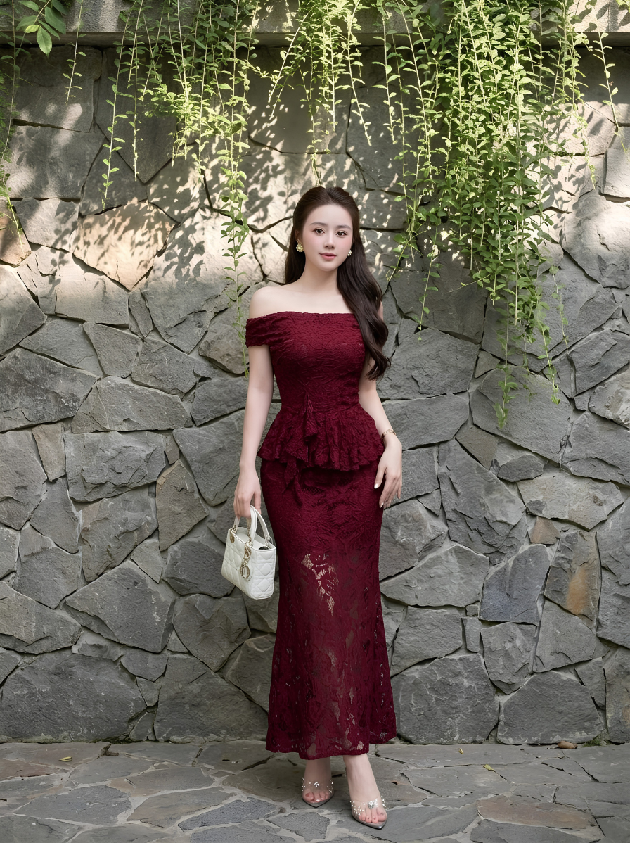 G52 - Đầm Ren Peplum Trễ Vai Cao Cấp_thumbnail_7