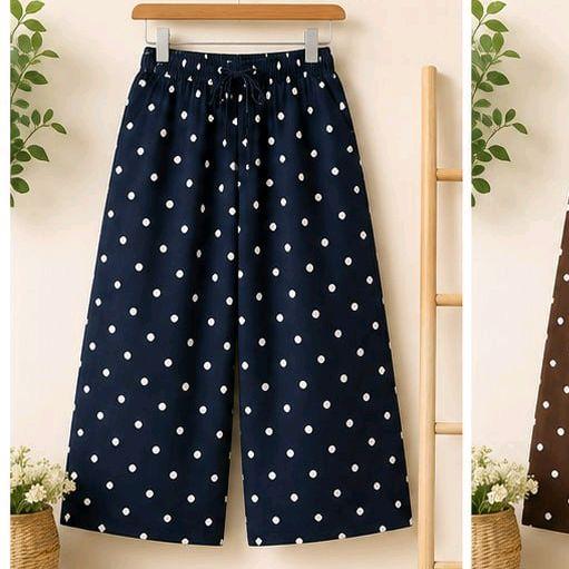 Quần lẻ 359 - quần váy xòe  hoa tiết bông hoa - vải Lenin đũi Lưng Thun  Thiết Kế Thời Trang Free size 45-75kg Phong Cách Hiện Đại Thoải Mái_thumbnail_3