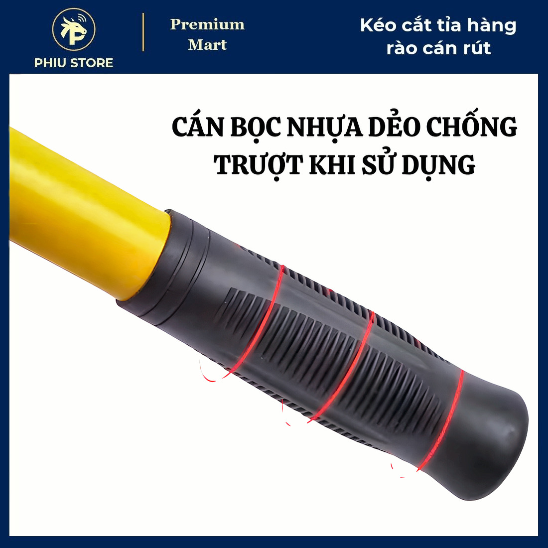 Kéo Cắt Hàng Rào - Kéo Cắt Tỉa Hàng Rào Cán Rút, Kéo Cắt Cành Hàng Rào - PHIU STORE_thumbnail_2