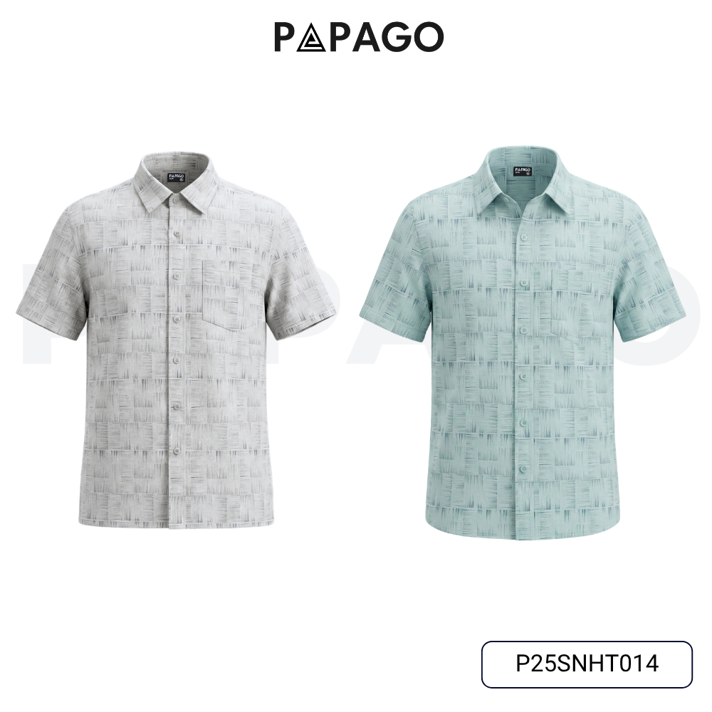 Combo 2 Áo Sơ Mi Nam PAPAGO Vải Xô Đũi Họa Tiết Thoáng Mát Dễ Mặc, Quà Tặng Bố, Đi Biển - CB2SNHT014_thumbnail_3