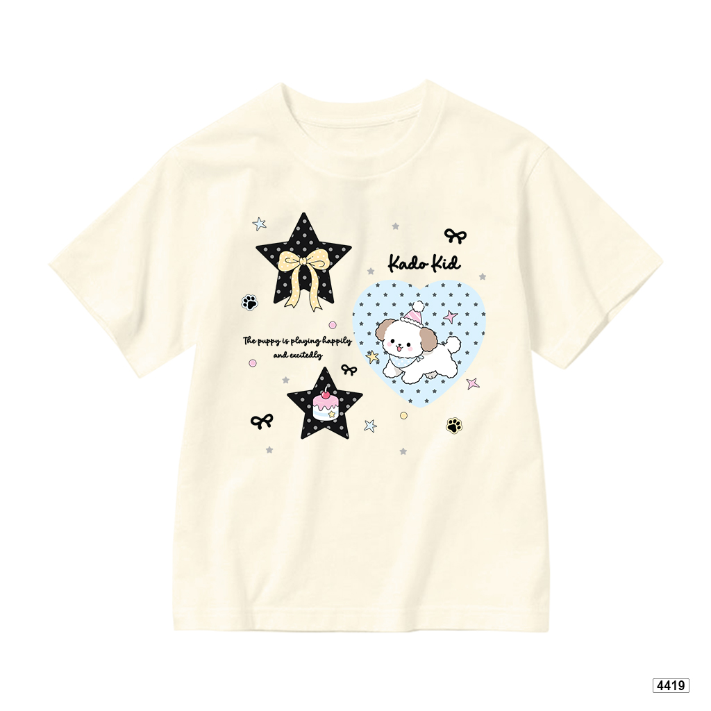Áo thun bé trai bé gái form rộng happy puppy Hàn Quốc Kado 4419_thumbnail_8