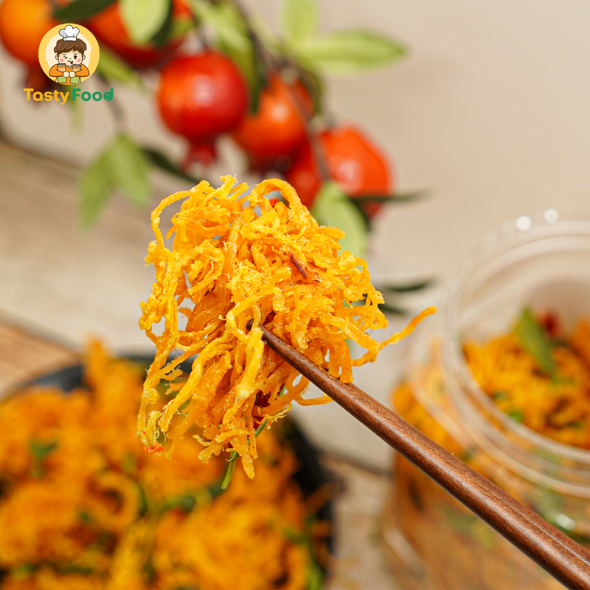 Khô gà lá chanh Tasty Food - Hũ vuông 500g_thumbnail_3