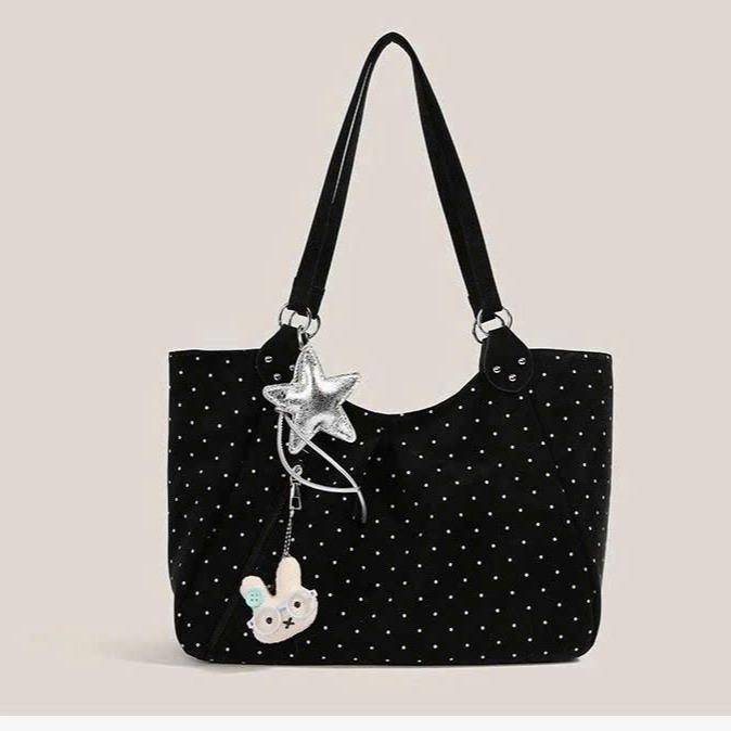 Túi Xách Nữ Cunbag (Da Mềm) Chấm Bi Nhí Đeo Vai Đeo Chéo Xách Tay Đựng Đồ Tiện Lợi CUN523_thumbnail_2
