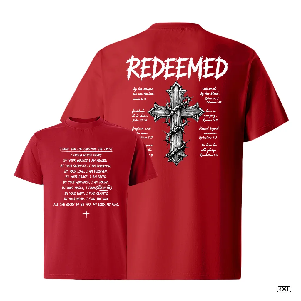 Áo thun nam form rộng Redeemed Cross Teeprint 4361_thumbnail_14