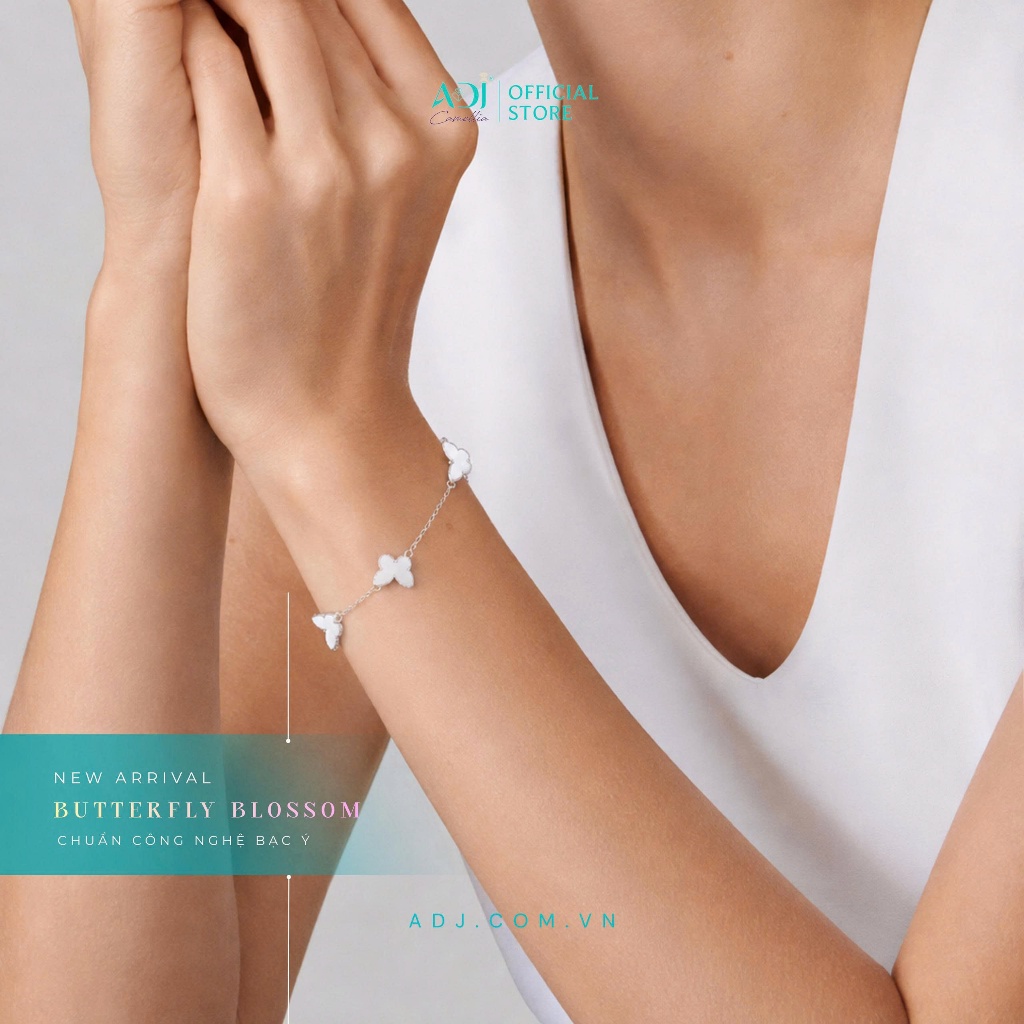 Vòng Tay Bạc 925 Nữ Cánh Bướm Lucky Butterfly ADJ 4 Màu Thời Trang Quà Sinh Nhật SLC128125_thumbnail_4