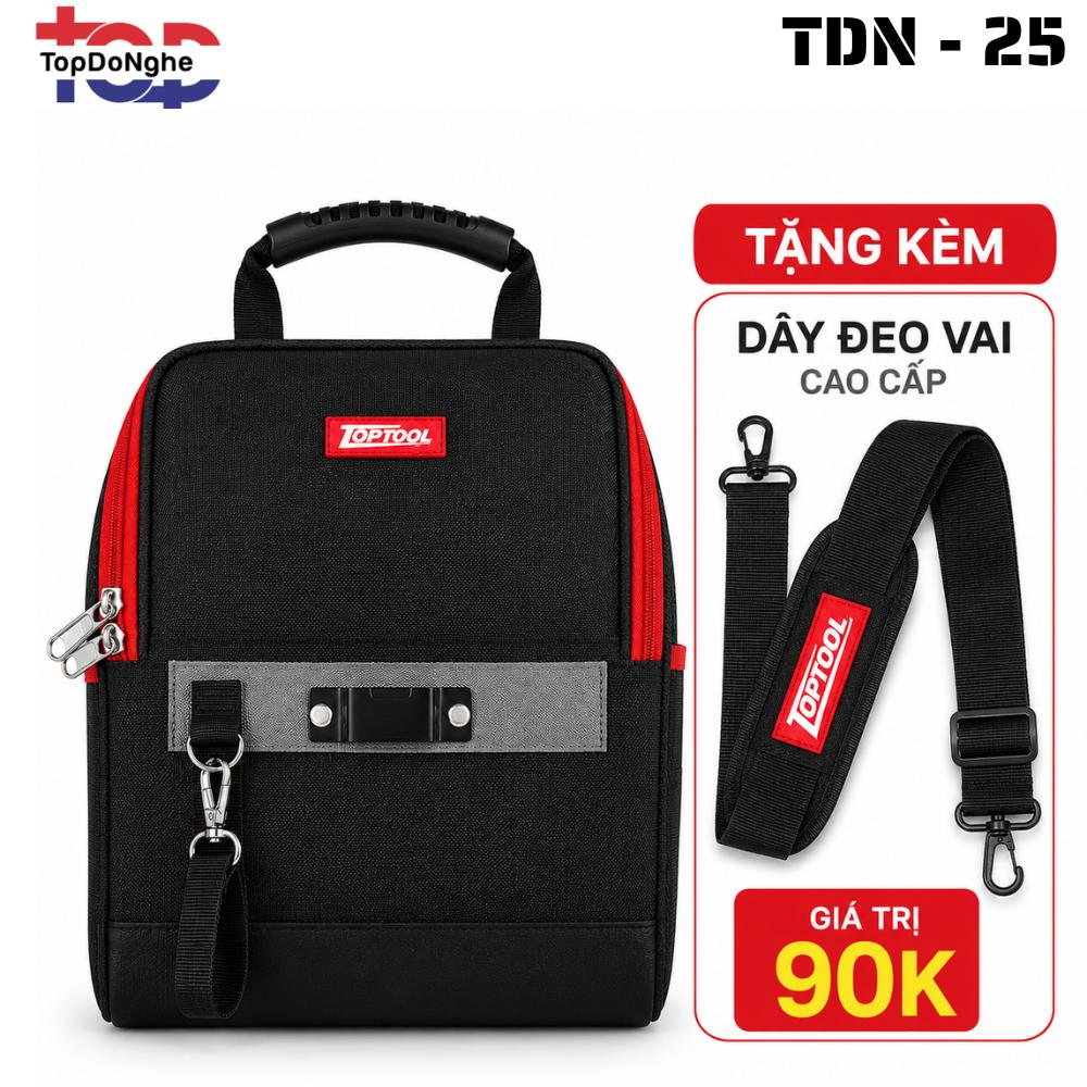 Túi Đựng Đồ Nghề Thợ Điện Top Đồ Nghề Top Tool TDN-25 Vải Oxford 1680D Đeo Hông Đeo Vai Đa Năng