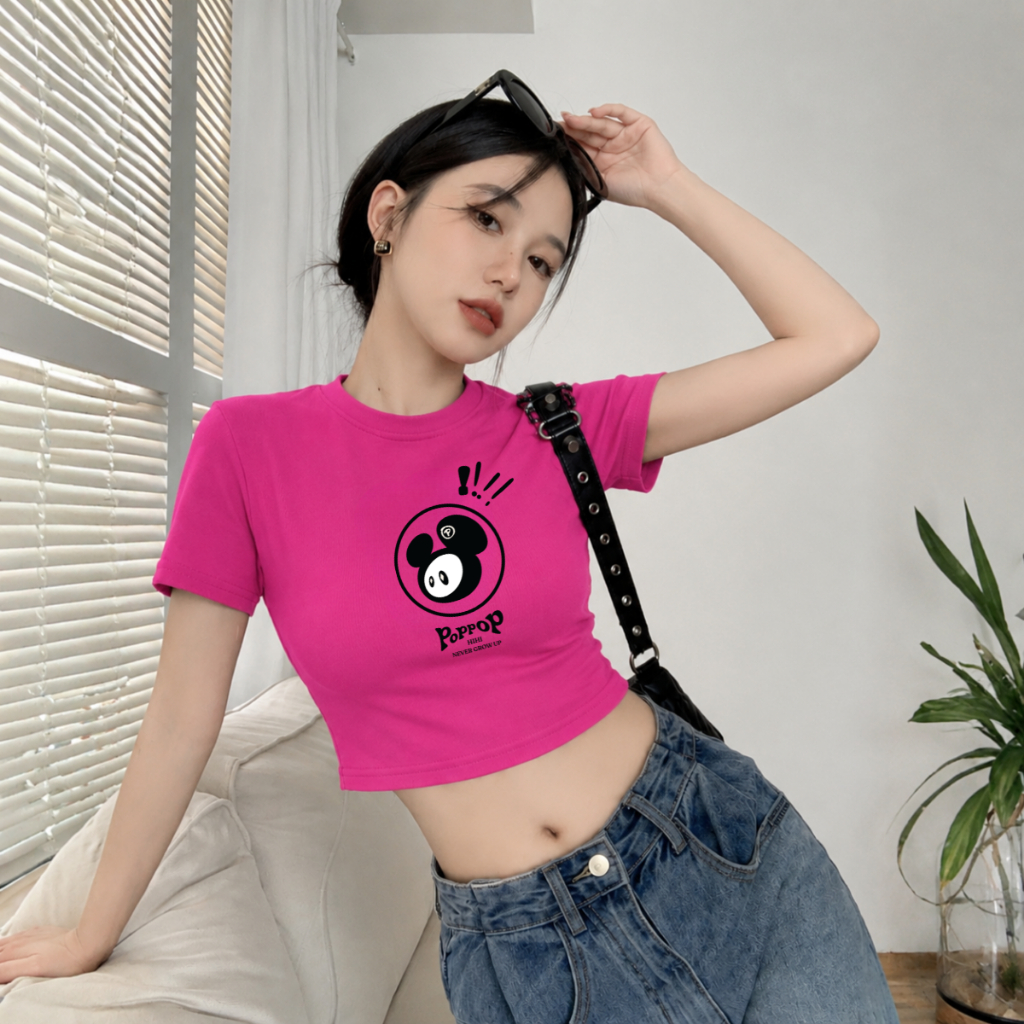 Áo Croptop nữ hình gấu Poppop - Loza CR8589_thumbnail_1