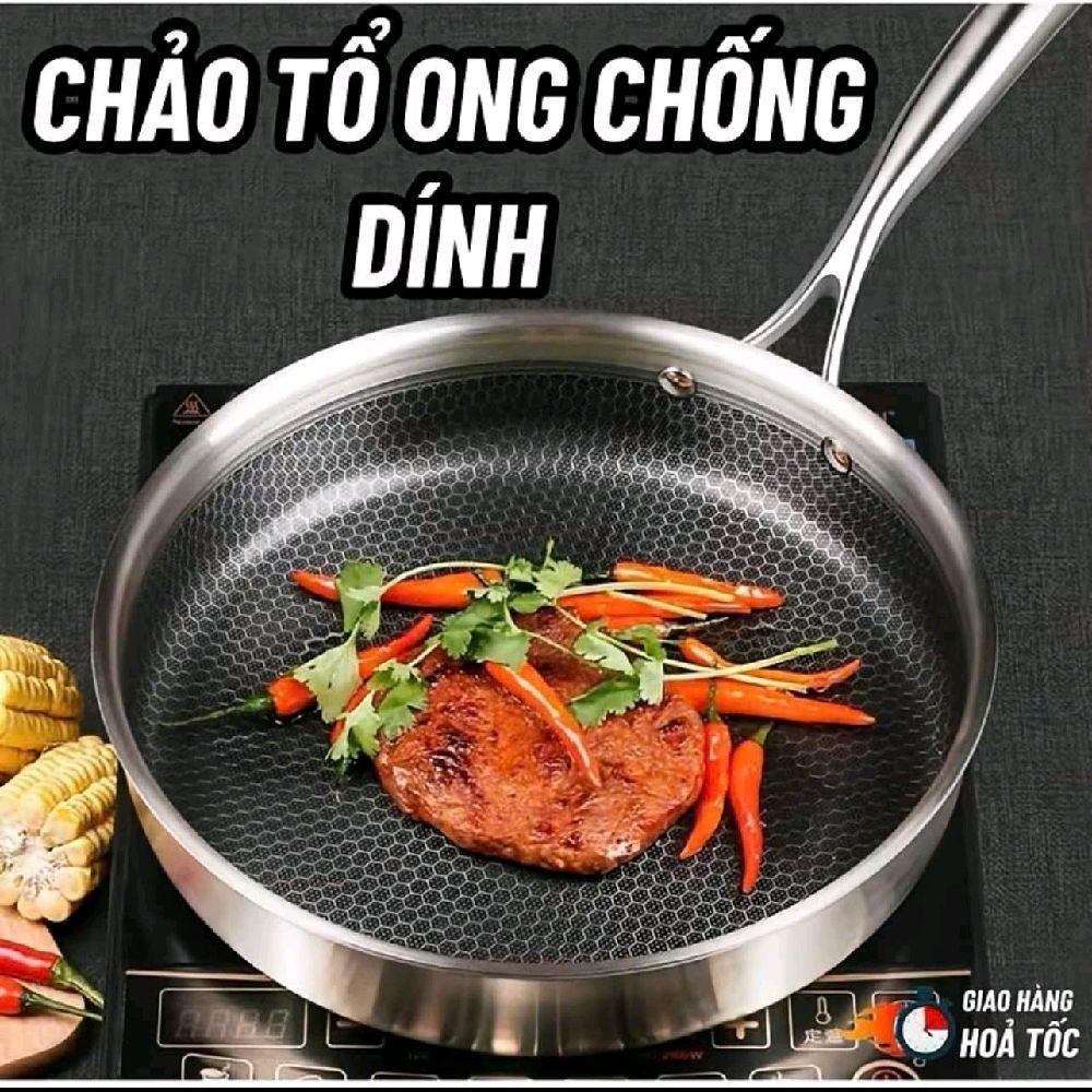 Chảo chống dính 1 quai vân tổ ong cao cấp 28 cm, thiết kế hiện đại, chất liệu an toàn cho sức khỏe_thumbnail_4