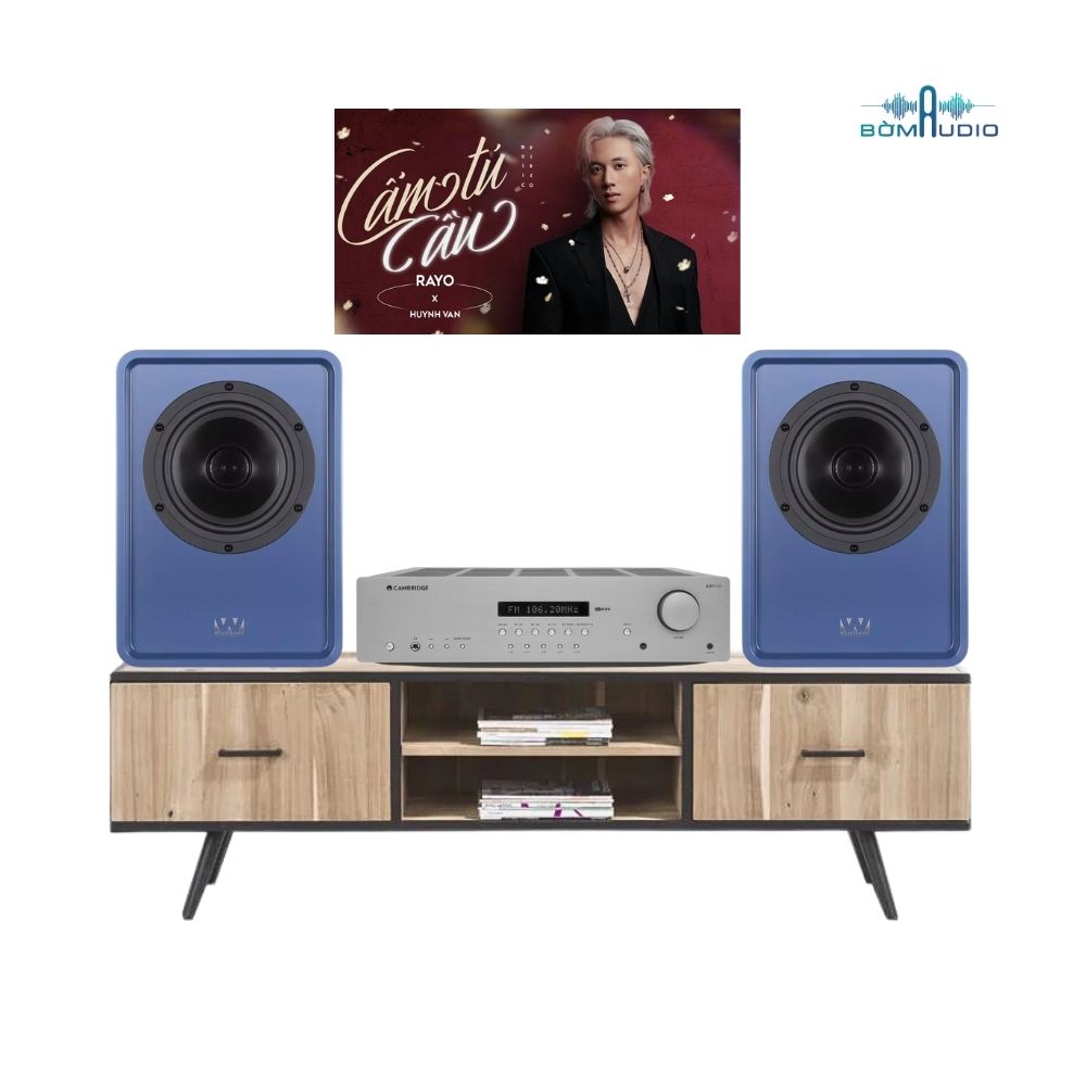 Combo Amply CAMBRIDGE AUDIO AXR100 + Loa Bookshelf WHARFEDALE DENTON 1S - CAW17
