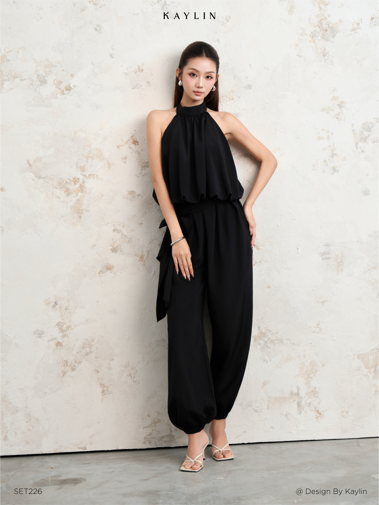 Set Áo Yếm Form Bí & Quần Suông Bo Gấu KAYLIN Siena Set