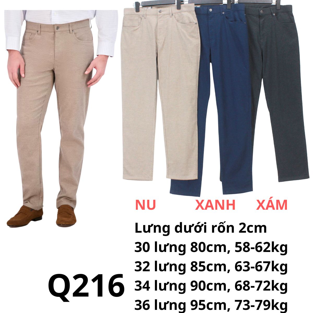 Q216 - Quần Kaki Nam