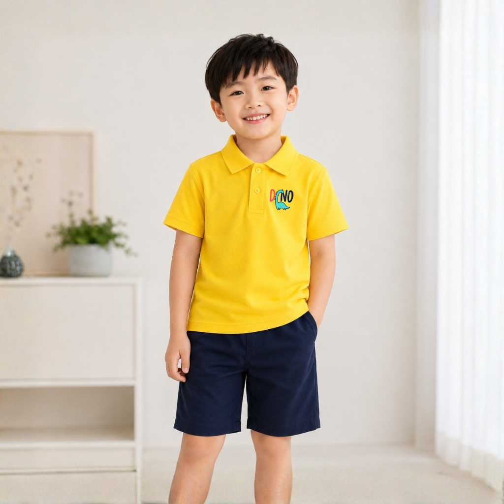 Áo polo bé trai hình Khủng long DINO - Loza Kids PL3649 PL3649