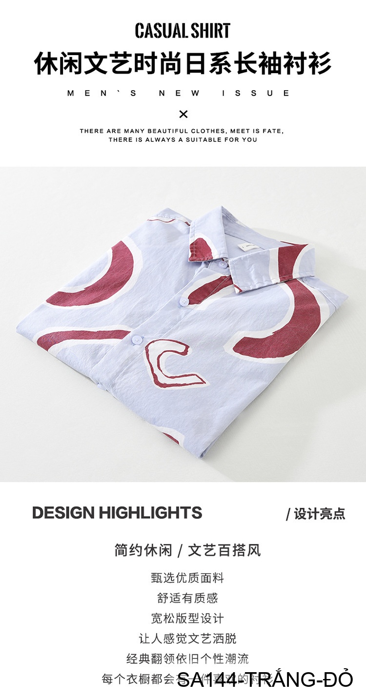 SA144 - Áo Sơ Mi Nam Dài Tay In Hình Nghệ Thuật Phong Cách Nhật Bản Chất Cotton Thoáng Mát_thumbnail_5