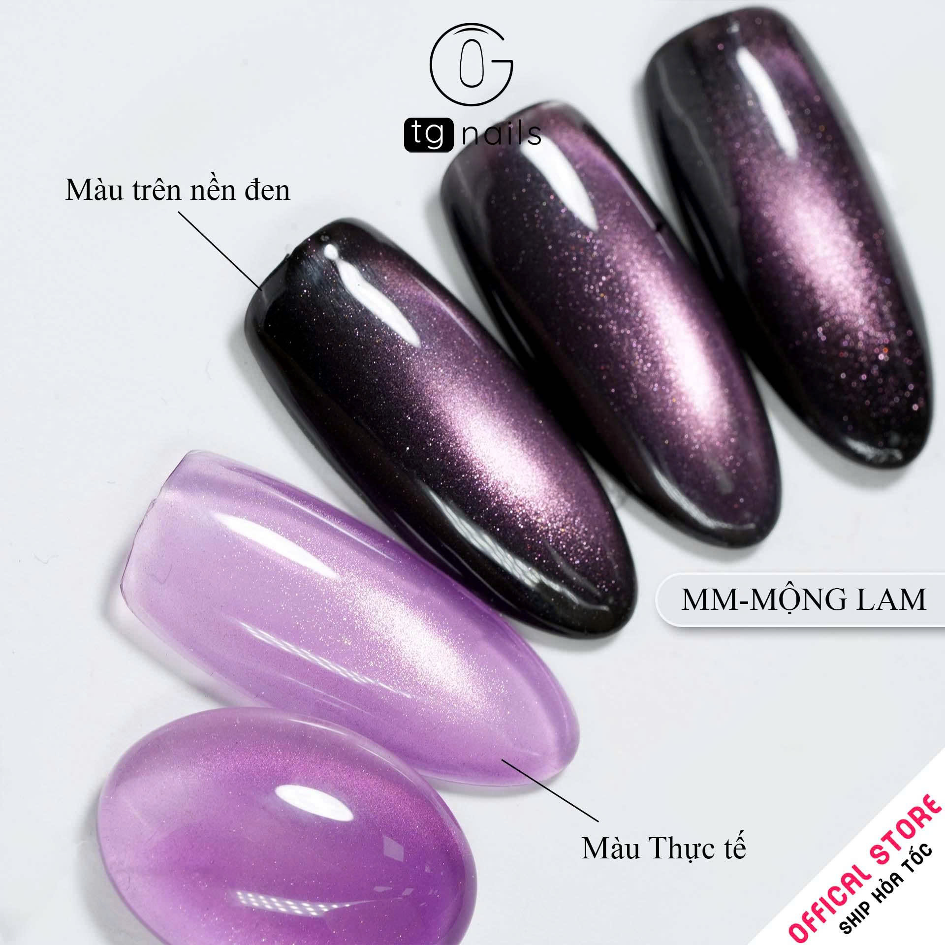 Sơn móng TG Nails gel. Khối lượng tịnh: 10g/ lọ. Nhãn hàng TG nail gel - GEL mắt mèo_thumbnail_2