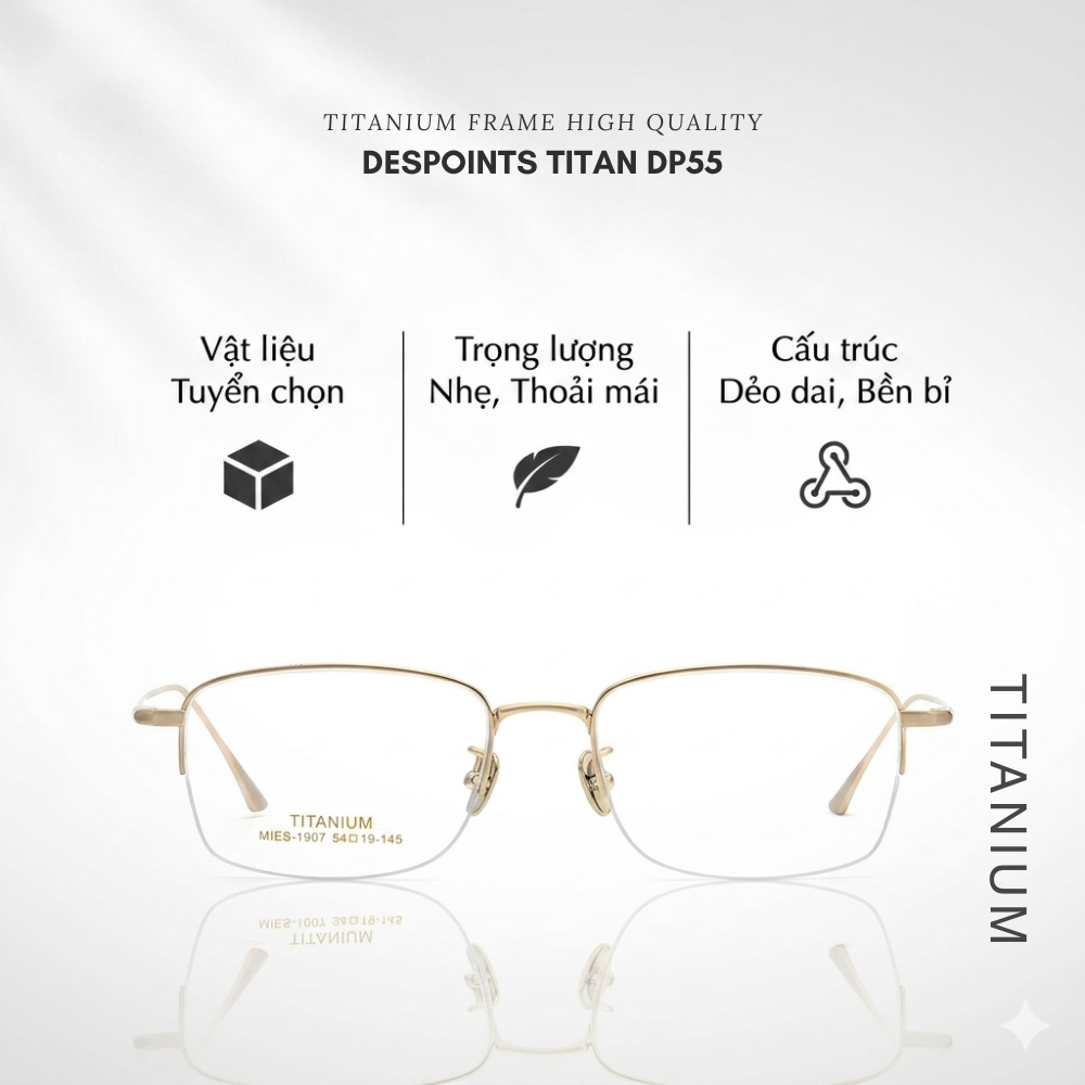 [Premium] Gọng Kính Titan nửa viền cao cấp. Chất liệu Titan nhẹ & bền. Phù hợp đa dạng form mặt_thumbnail_21