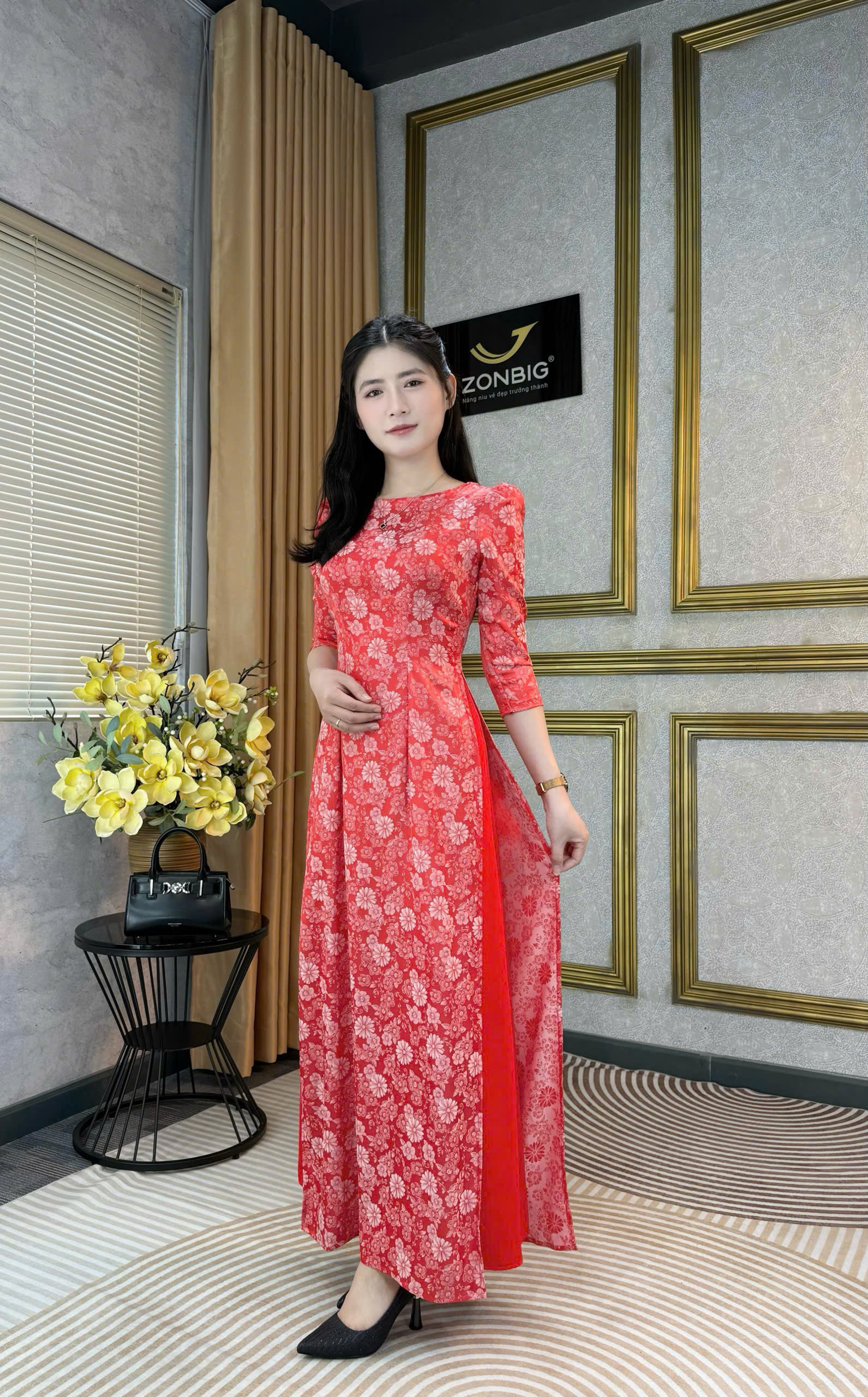 Đầm giả áo dài - Y2186 - Thương hiệu ZONBIG
