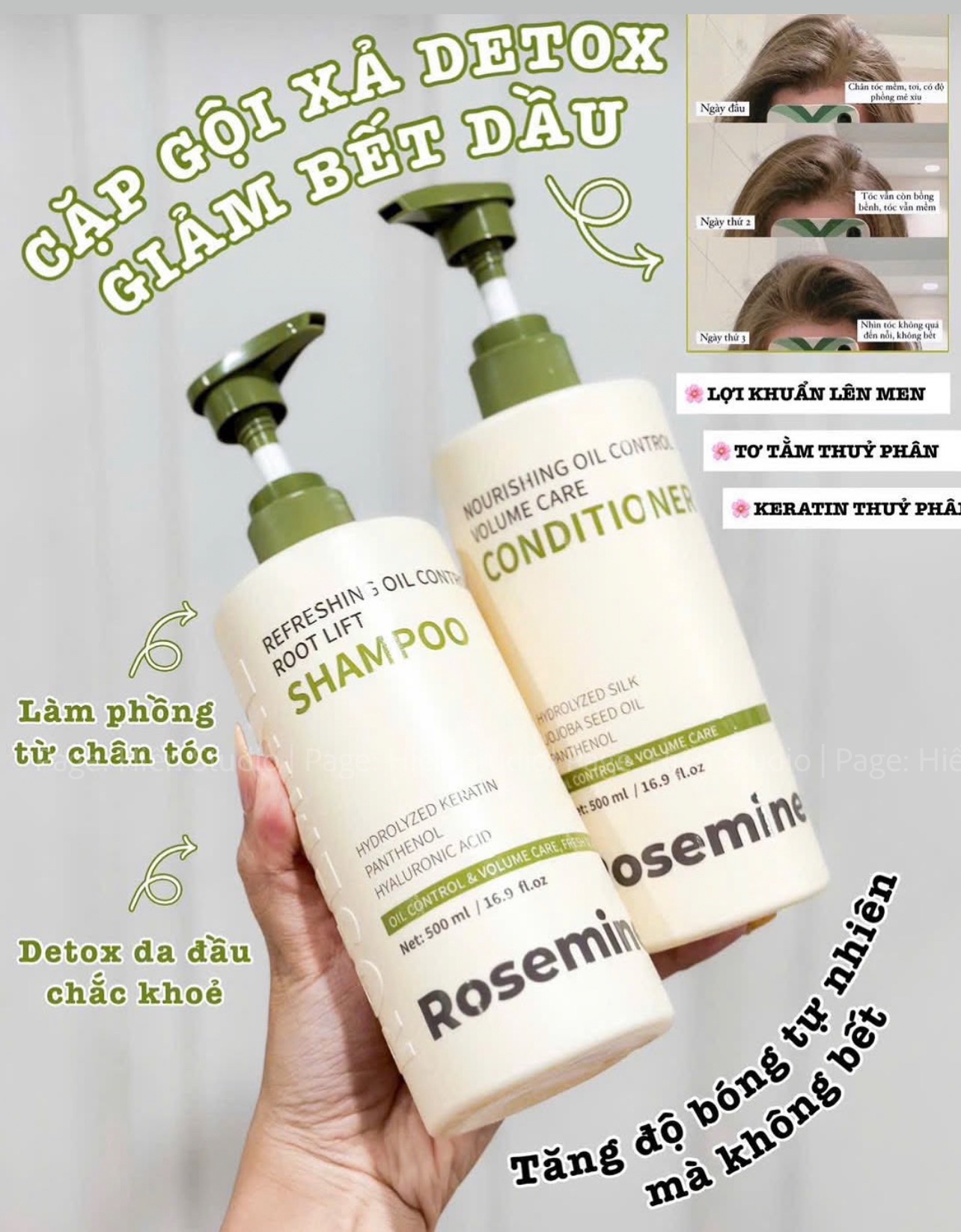 Combo Dầu Gội + Dầu Xã ( tặng ủ tóc )