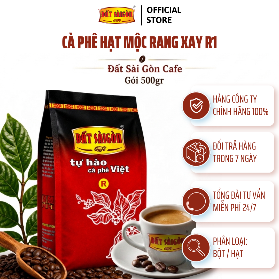 R1 Thành Phần Cà Phê Robusta Sàng Xuất Khẩu 18 ly Rang Đậm Vị, Gu Mạnh_thumbnail_3