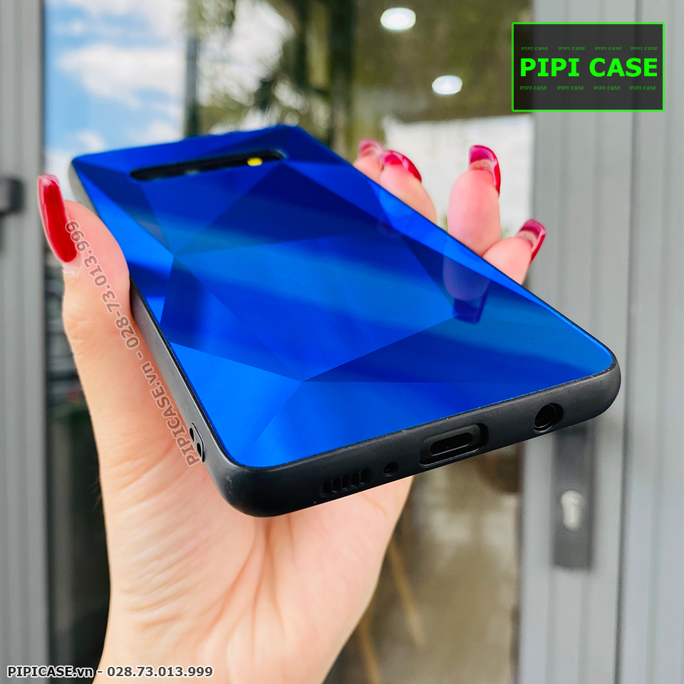 Ốp Lưng Samsung S10 - Kim Cương 6D - Xanh_thumbnail_1