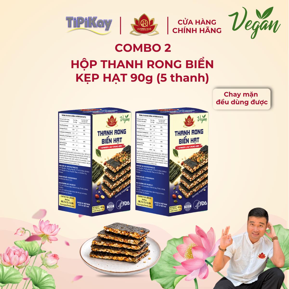 [Combo 2 món] Thanh Rong Biển Hạt Hộp 90g (5 Thanh) CBTP-90G2TRB