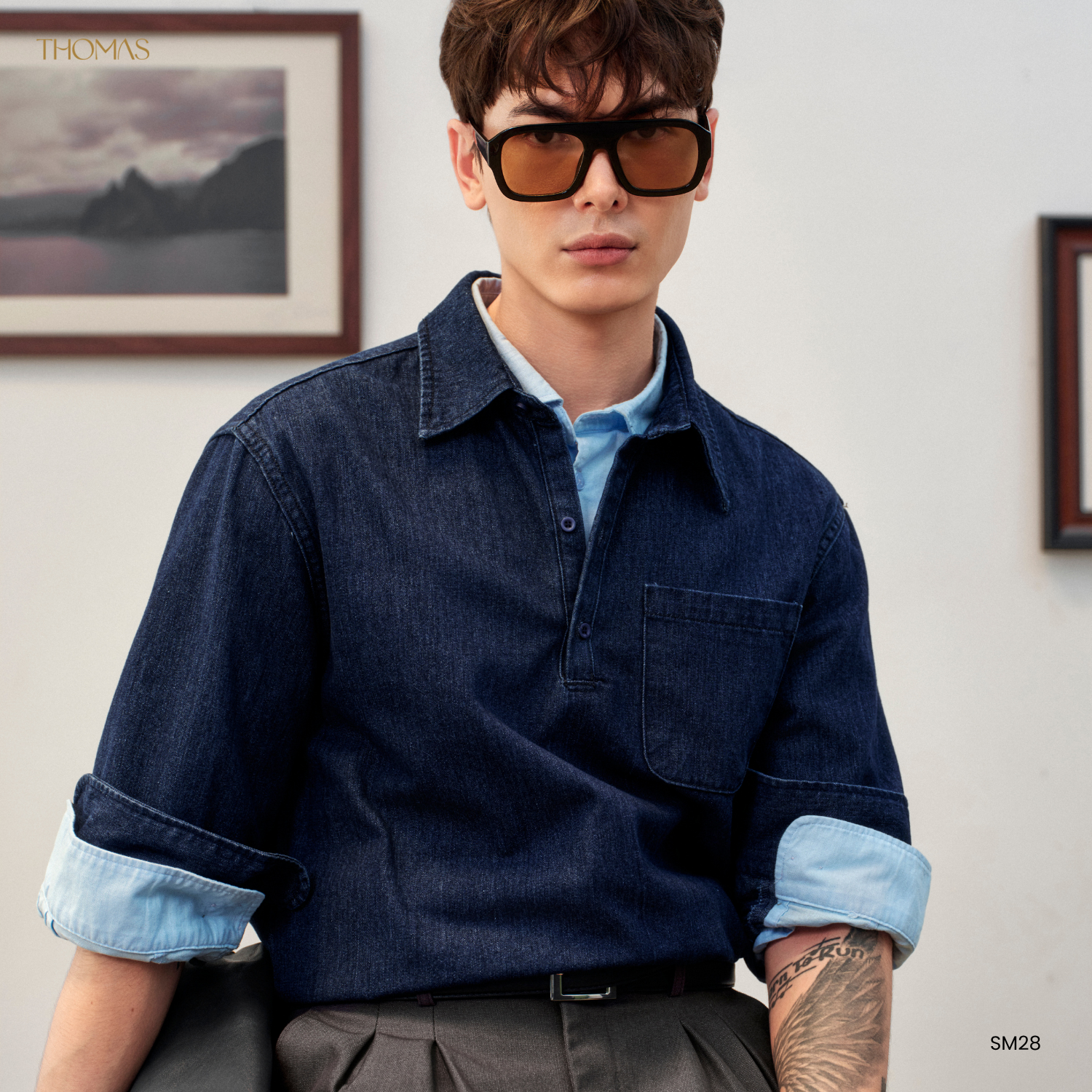 Áo Sơ Mi Dài Tay Dylan Vải Denim Form Regular_thumbnail_3
