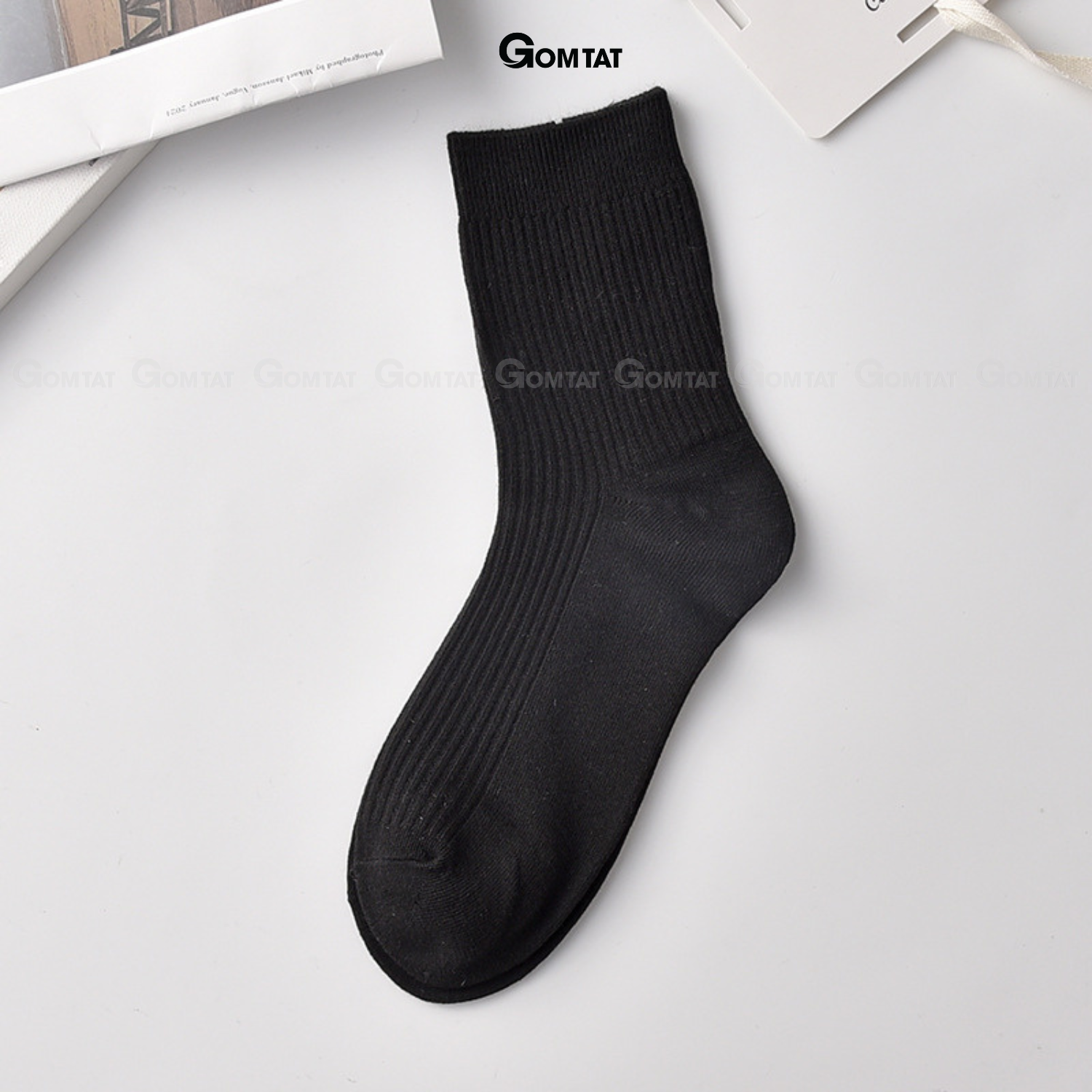 Combo tất vớ cổ cao nam nữ GOMTAT trơn gân tâm, chất liệu cotton cao cấp, khử mùi - MIA-2001_thumbnail_18