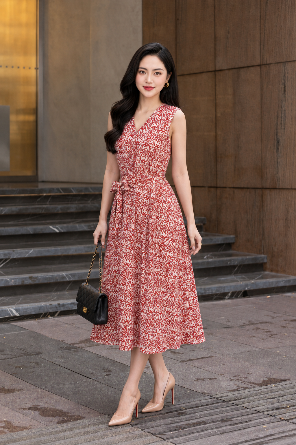 LV010 - VÁY HỌA TIẾT