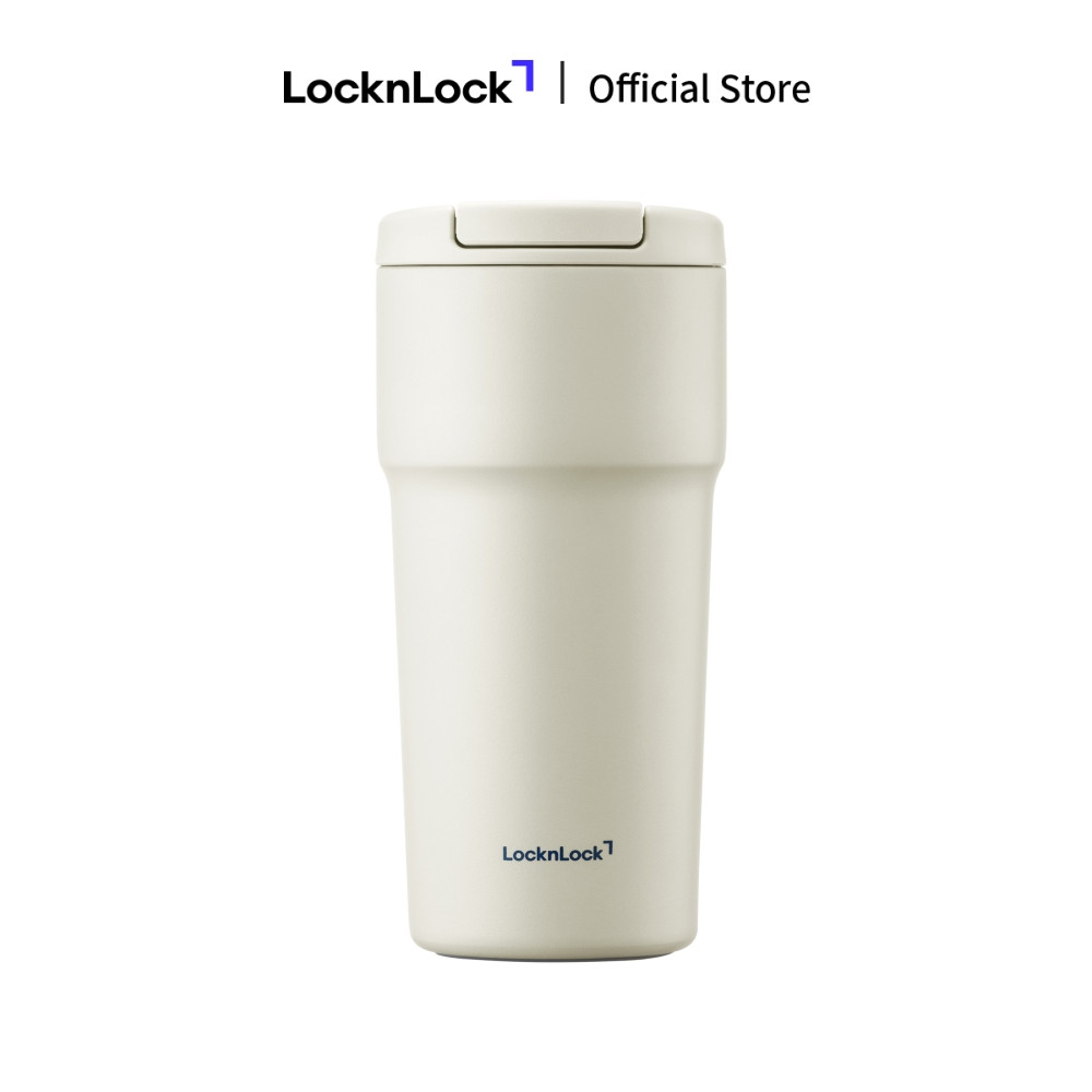 Bình giữ nhiệt LocknLock One-touch Ceramic Tumbler LHC4130 thép không gì SUS304 phủ sứ bên trong 550ml - 4 màu