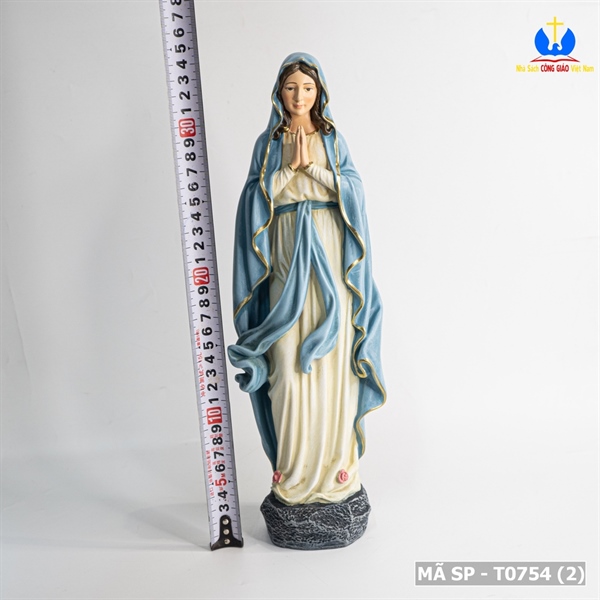 Tượng Đức Mẹ Lộ Đức 35cm vẽ tay