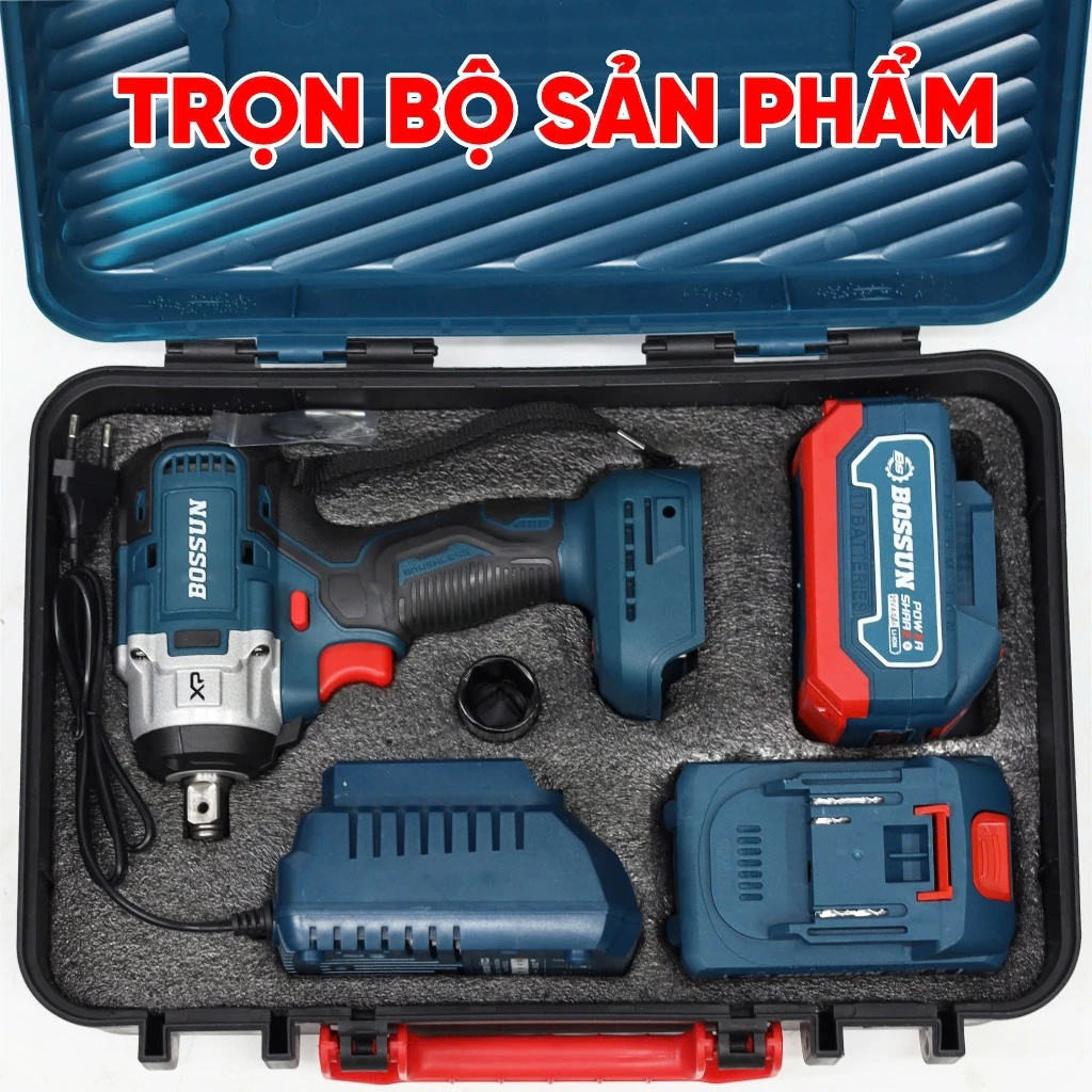 Máy siết Bulong Bossun BS-IW380CP –Máy siết Bulong lực 380N- Động cơ không than - Không chổi than - Đầu đa năng 12,7mm - Giá rẻ_thumbnail_6