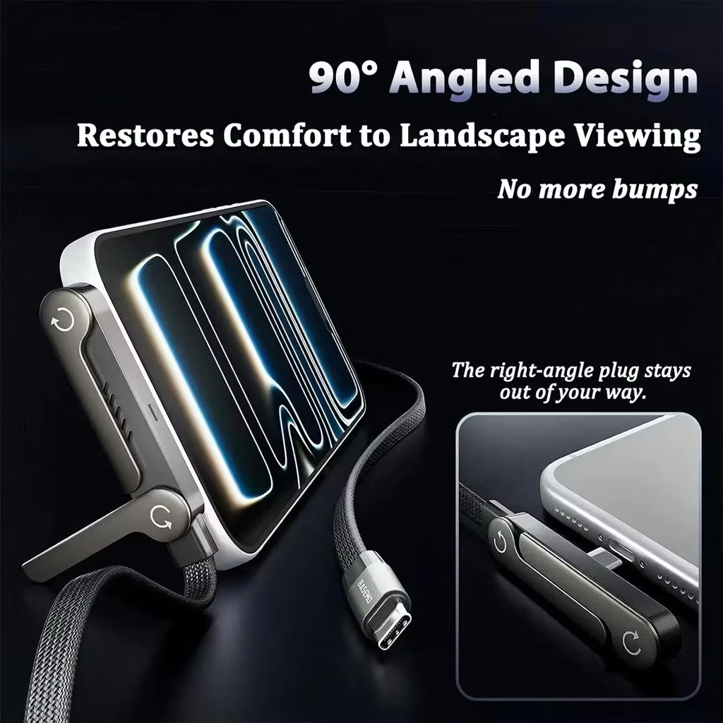 Cáp Sạc Nhanh C to C 60W dây dù, Kiêm Giá Đỡ Điện Thoại Gấp Gọn_thumbnail_4