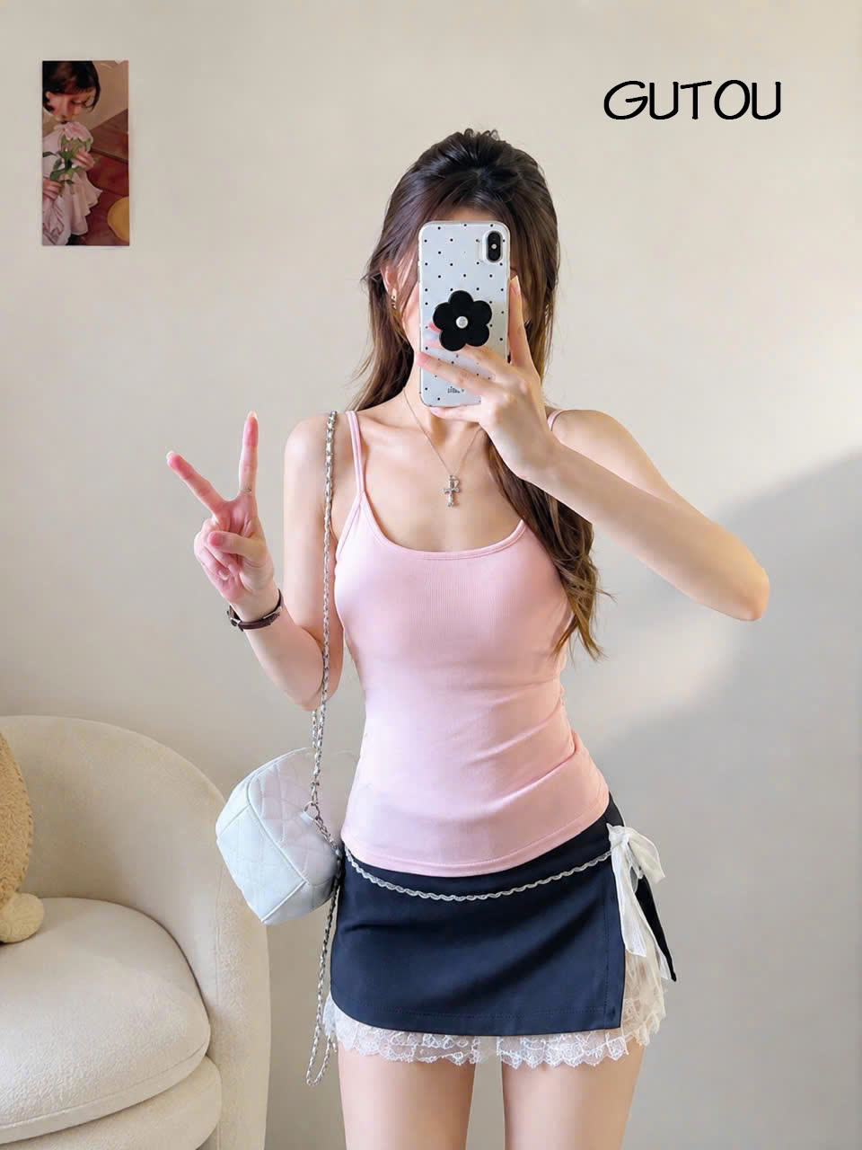 [ GUTOU ] Áo Hai Dây Nữ Dáng Ôm Phong Cách Basic Millie Top_thumbnail_2