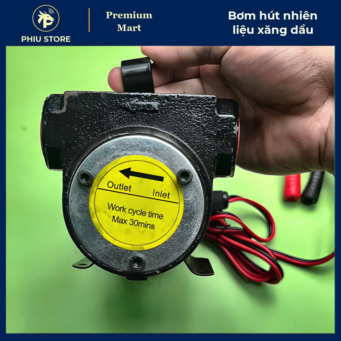 Bơm hút nhiên liệu, bơm xăng dầu mini, bơm dầu 24V, bơm hút xăng dầu mini, tự hút, 12V và 24V, PHIU STORE_thumbnail_3