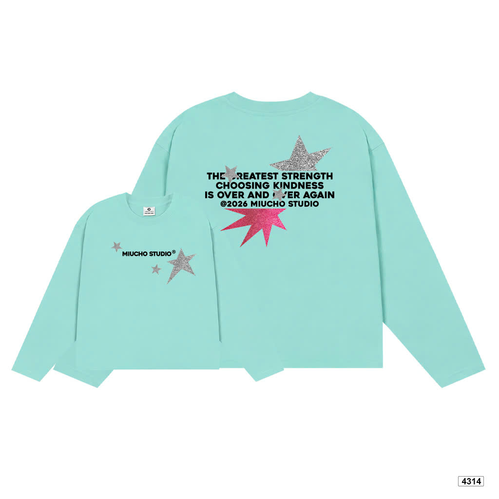 Áo thun tay dài unisex form boxy star strength Miucho 4314_thumbnail_12
