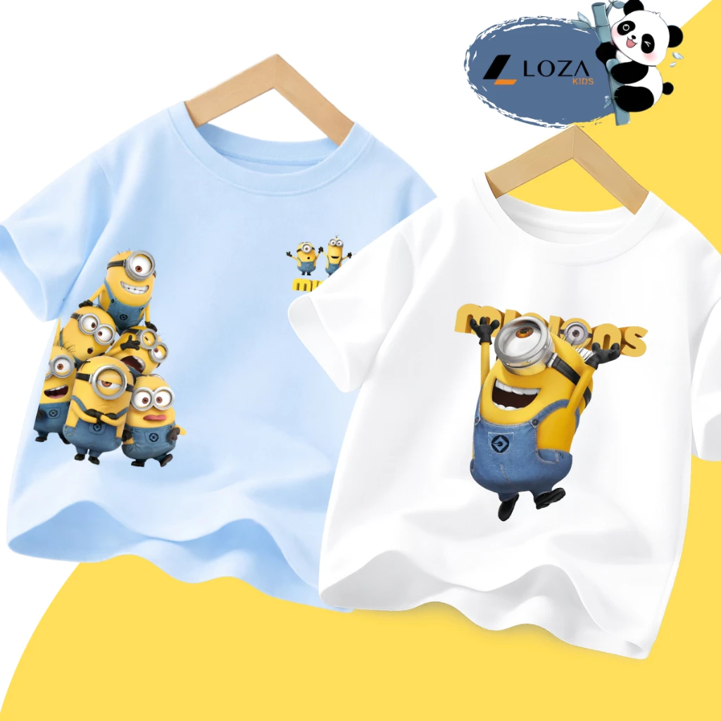 Áo thun bé trai BST MINION Hot trend - Loza Kids AT007