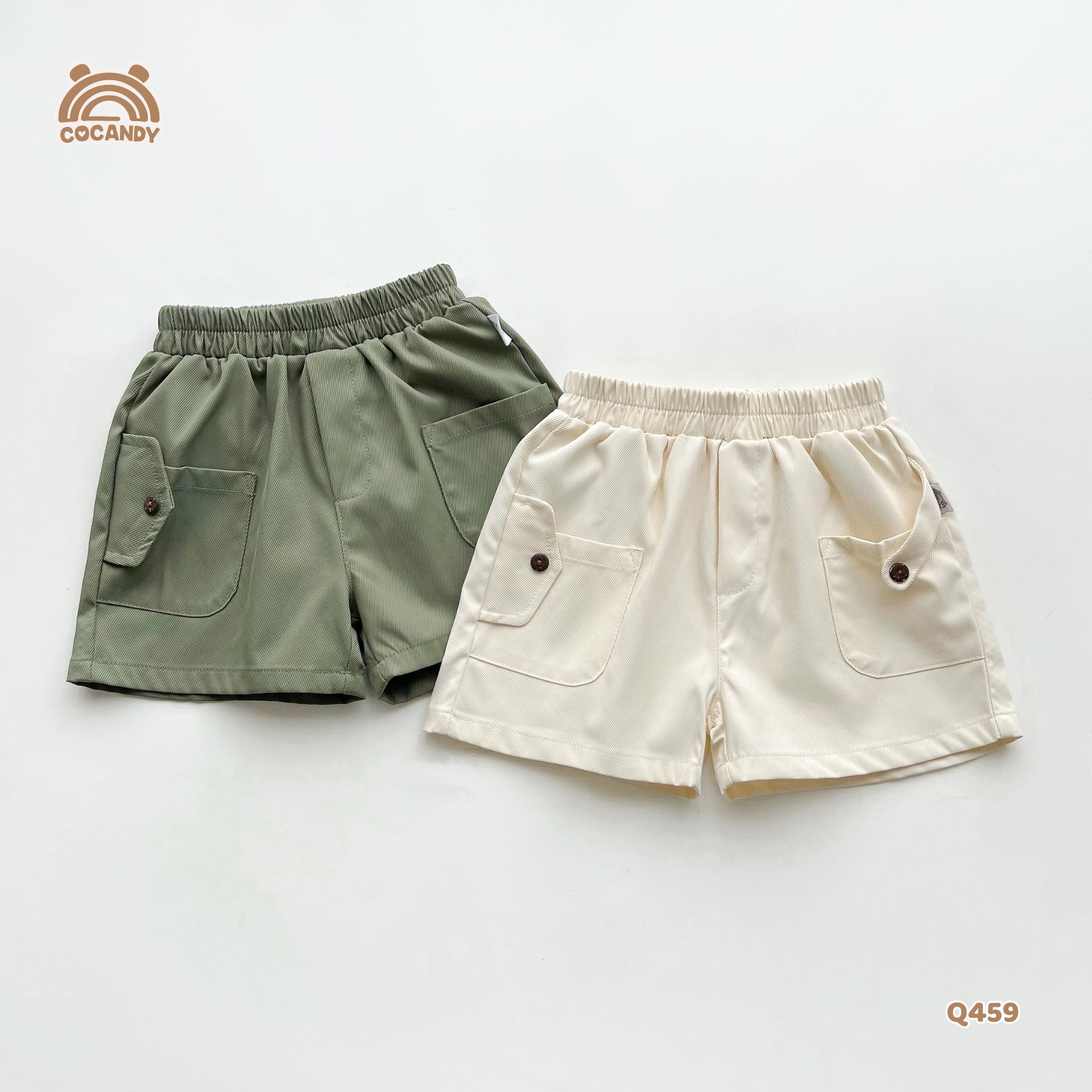 Quần cộc kaki RÊU túi ốp kiểu 2 bên_thumbnail_7