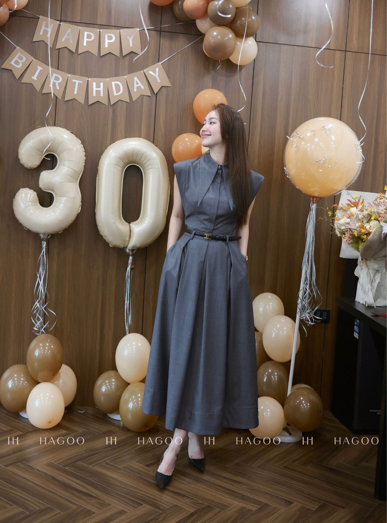 HAGOO long pleated soup skirt