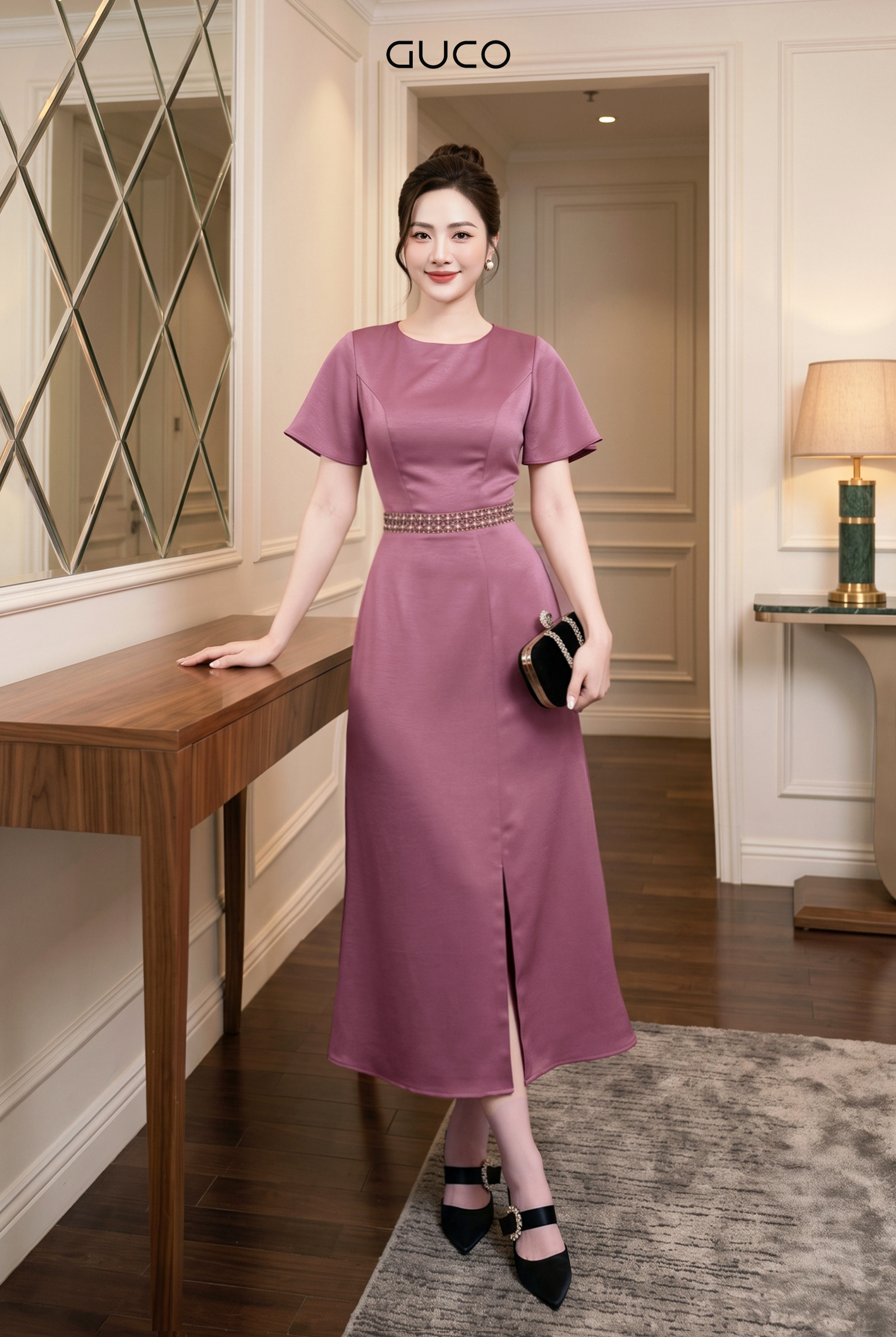 Đầm Dự Tiệc  Hồng Dáng Đuôi Cá Thanh Lịch - 5245