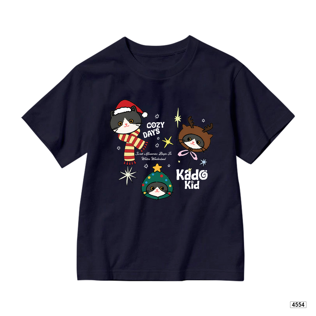 Áo thun bé gái form rộng noel mèo xinh Kado 4554_thumbnail_12