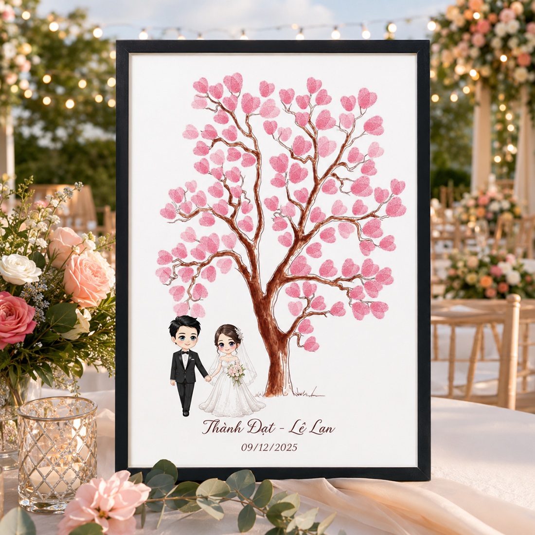 Tranh In Dấu Vân Tay - Trang trí đám cưới độc đáo_thumbnail_0