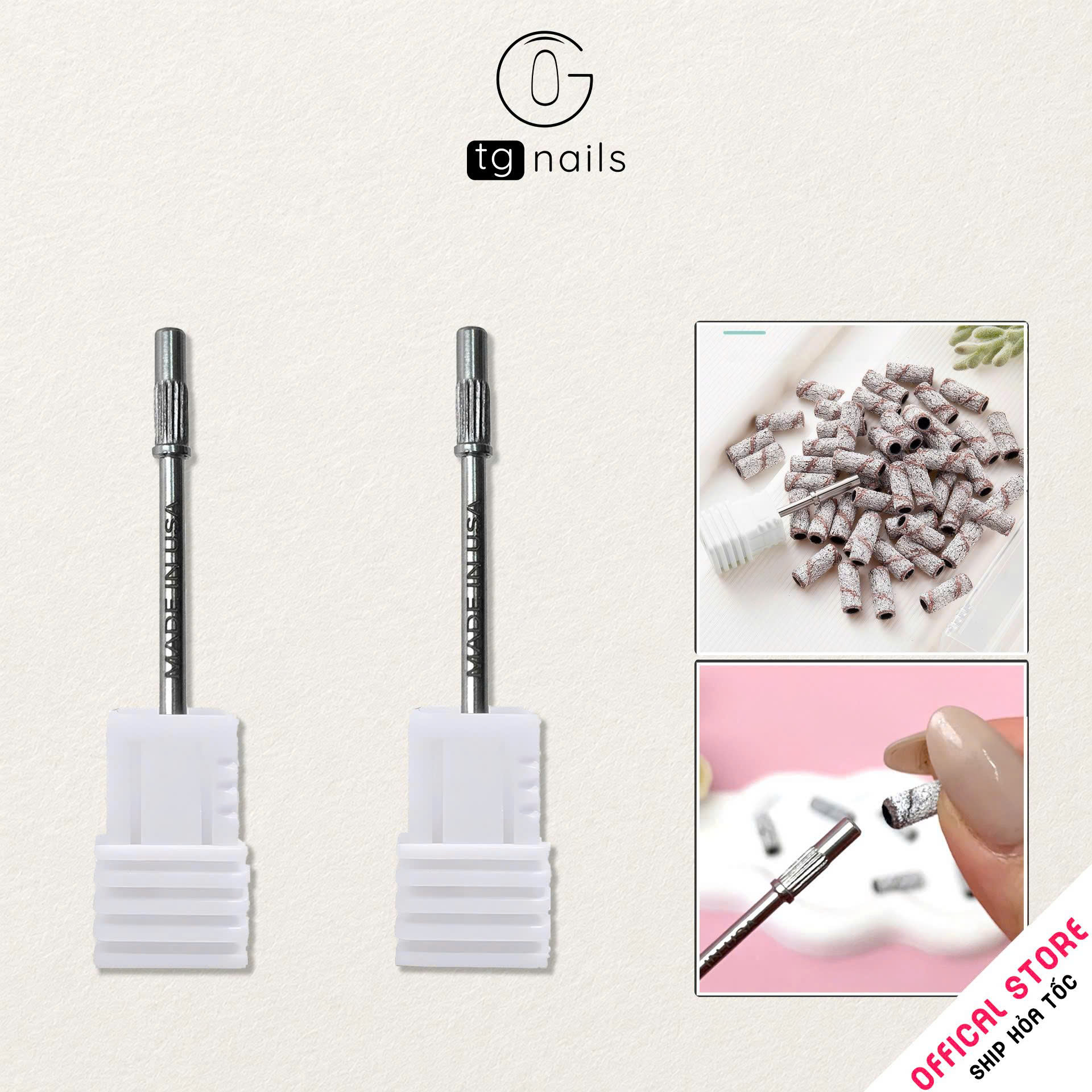 Bộ phận máy mài móng tay: Trục đầu mài, kt(4.4*1.2)cm(+-10%), nhãn hiệu TG._thumbnail_0