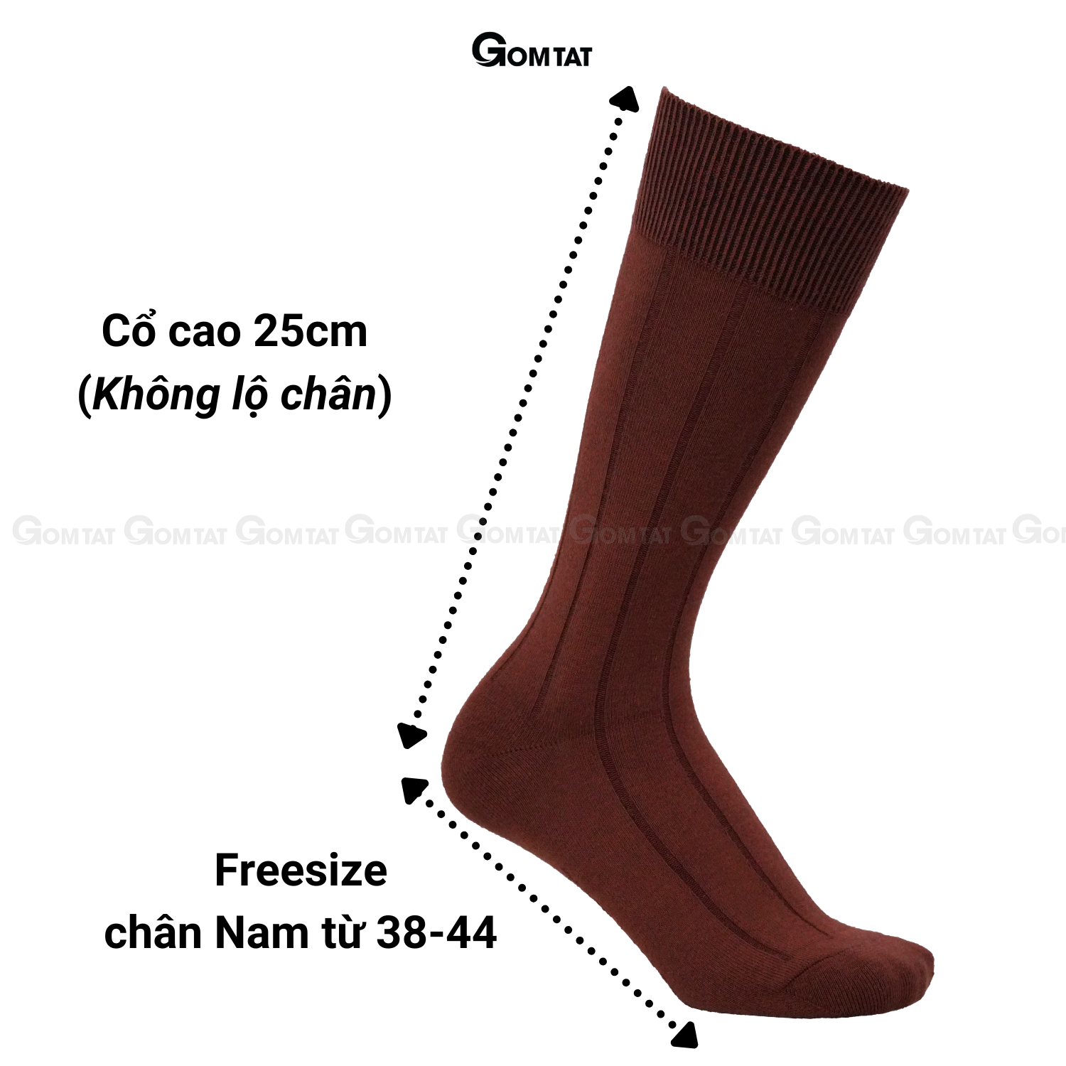 Hộp 4 đôi tất nam cao cổ GOMTAT mẫu gân chìm, chất liệu cotton thoáng mát, êm chân - STA-MIX09_thumbnail_8
